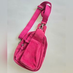 Free People Hudson Sling Bag Maeve Crossbody Purse Suede Leather